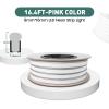 GZBtech Flexible LED Neon Rope Lights 16.4FT,AC 110-120V Waterproof Strip Light, 120LEDs/M Cuttable Connectable Neon Lighting for Indoor Outdoor Home Decor/Commercial Building Use-Pink 5M view 2