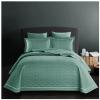 3 Piece Queen Size Quilt Set (96x98 Inch), with Pillow Sham, 100% Cotton Luxury Quilt Cover, Lightweight Reversible Bedspread/Coverlet/Bed Cover for All Season,Sage Green,Queen view 1
