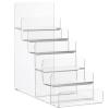 Cabilock 6-Tier Clear Acrylic Wallet Display Stand Stepped Purse Organizer for Closet, Handbag & Clutch Storage Rack, Multipurpose Tiered Shelf for Eyewear, Jewelry & Retail Merchandising view 1