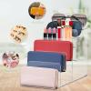 Cabilock 6-Tier Clear Acrylic Wallet Display Stand Stepped Purse Organizer for Closet, Handbag & Clutch Storage Rack, Multipurpose Tiered Shelf for Eyewear, Jewelry & Retail Merchandising view 2