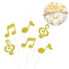 Artibetter 6pcs Music Party Favor Music Note Cake Picks Birthday Cake Decoration Homecoming Decor Glitter Cake Picks Christmas Cake Decorations Musical Notes Wedding Cute Cup Baby Desert view 2