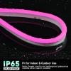 GZBtech Flexible LED Neon Rope Lights 33FT,AC 110-120V Waterproof Strip Light, 120 LEDs/M Cuttable Connectable Neon Lighting for Indoor Outdoor Home Decor/Commercial Building Use-Pink 10M, ETL Listed view 4