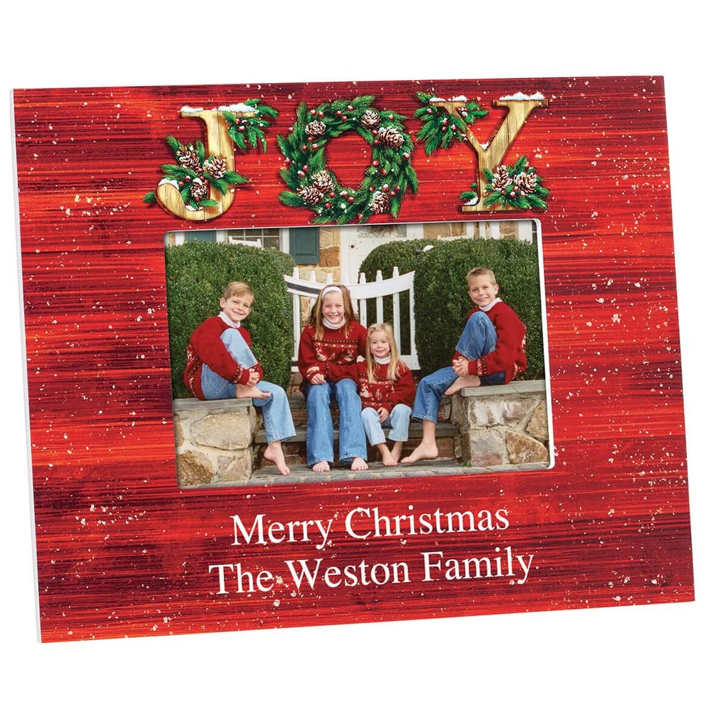 HOLIDAY PEAK Custom Christmas Joy Frame, Landscape