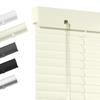 Boolegon Cordless Aluminum Blinds 1 Inch Light Filtering Horizontal Blinds Anti-UV Waterproof Metal Mini Blind for Office Home, Beige, 45" W x 64" H view 1