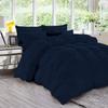 RESTURA Soft Warm 500 GSM Navy Blue 5 Pieces Pinch Pleated Emperor King Size Comforter Set (Comforter + 4 Pillow Cases) 1000 Series Egyptian Cotton Duvet Insert view 2