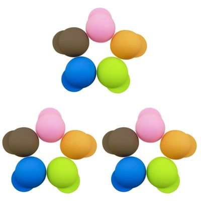 Hemoton 30pcs Reusable Silicone Cup Covers Leakproof Soda Can Lids Random Colors for Use Keep Drinks Fresh and Prevent Spills