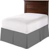1 Piece Split Corners with Box Pleated Egyptian Cotton Bed Skirt 1000 Thread Count 10 Inch Drop Easy Fit Luxury Bedding Collection (Queen, Dark Grey) view 1