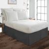 1 Piece Split Corners with Box Pleated Egyptian Cotton Bed Skirt 1000 Thread Count 10 Inch Drop Easy Fit Luxury Bedding Collection (Queen, Dark Grey) view 2