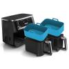 Air Fryer Liners Silicone for Ninja Foodi Dual DZ201/DoubleStack SL201 8QT, 2Pcs Reusable Airfryer Dual Basket for Chefman 6QT/Instant Vortex Plus XL 8QT | Non-stick | Easy Cleaning | Food Safe | Blue view 1