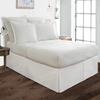 1 Piece Split Corners with Box Pleated Egyptian Cotton Bed Skirt 1000 Thread Count 10 Inch Drop Easy Fit Luxury Bedding Collection (Queen, White) view 2