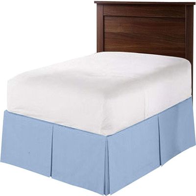 1 Piece Split Corners with Box Pleated Egyptian Cotton Bed Skirt 1000 Thread Count 10 Inch Drop Easy Fit Luxury Bedding Collection (Queen, Sky Blue)