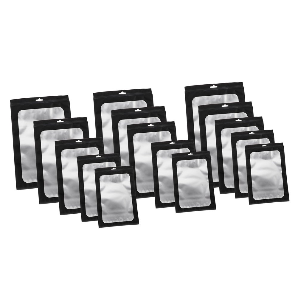 Zerodeko 50pcs Resealable Storage Pouches Electronic Accessories Bags for Jewelry Makeup Snacks to Design for Daily Use