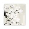 White Magnolias Flower Floral Farmhouse Style Wood Wall Decor Sign 16x16 view 1