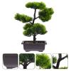 1pc Artificial Pine Potted Plant Artificial Bonsai Pine Tree Trees Outdoor Fake Plant Indoor Realistic Fake Decor Plastic mini view 2