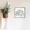 Be Happy Water Color Rainbow Nursery Wall Sign Decor Kid's Room With Frame 20x20 view 4