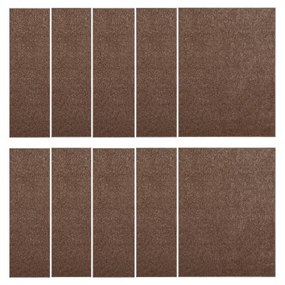 Furnish my Place Modern Plush Solid Brown Color Rug - Pets and Kids Friendly Rug, Indoor/Outdoor Mat, Area Rugs Great for Kids, Pets, Event, Living Room, Made in USA, 2' x 2' Square - Set of 10