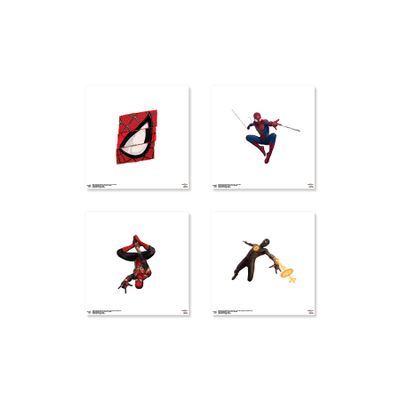 Trends International Gallery Pops Marvel Spider-Man: No Way Home - Suit Tech Wall Art Bundle (4-Pack) Wall Poster, 12" x 12", Unframed Version