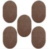 Furnish my Place Modern Plush Solid Brown Color Rug - Pets and Kids Friendly Rug, Indoor/Outdoor Mat, Area Rugs Great for Kids, Pets, Event, Wedding, Living Room, Made in USA, 2' x 3' Oval - Set of 5 view 1