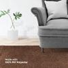 Furnish my Place Modern Plush Solid Brown Color Rug - Pets and Kids Friendly Rug, Indoor/Outdoor Mat, Area Rugs Great for Kids, Pets, Event, Wedding, Living Room, Made in USA, 2' x 3' Oval - Set of 5 view 3