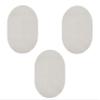 Furnish my Place Modern Plush Solid Off White Color Rug - Pets and Kids Friendly Rug, Indoor/Outdoor Mat, Area Rugs Great for Kids, Pets, Event, Living Room, Made in USA, 2' x 4' Oval - Set of 3 view 1