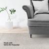 Furnish my Place Modern Plush Solid Off White Color Rug - Pets and Kids Friendly Rug, Indoor/Outdoor Mat, Area Rugs Great for Kids, Pets, Event, Living Room, Made in USA, 2' x 4' Oval - Set of 3 view 3