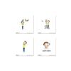 Trends International Gallery Pops Cartoon Network Rick and Morty - Morty Wall Art Bundle (4-Pack) Wall Poster, 12" x 12", Unframed Version view 1