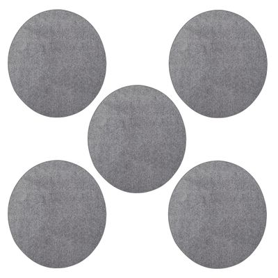 Furnish my Place Modern Plush Solid Grey Color Rug - Pets and Kids Friendly Rug, Indoor/Outdoor Mat, Area Rugs Great for Kids, Pets, Event, Wedding, Living Room, Made in USA, 3' Round - Set of 5