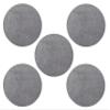 Furnish my Place Modern Plush Solid Grey Color Rug - Pets and Kids Friendly Rug, Indoor/Outdoor Mat, Area Rugs Great for Kids, Pets, Event, Wedding, Living Room, Made in USA, 3' Round - Set of 5 view 1