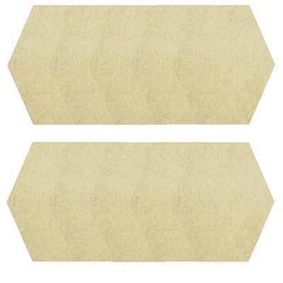 Furnish my Place Modern Plush Solid Yellow Color Rug - Pets and Kids Friendly Rug, Indoor/Outdoor Mat, Area Rugs Great for Kids, Pets, Event, Wedding, Living Room, Made in USA, 2' Hexagon - Set of 10