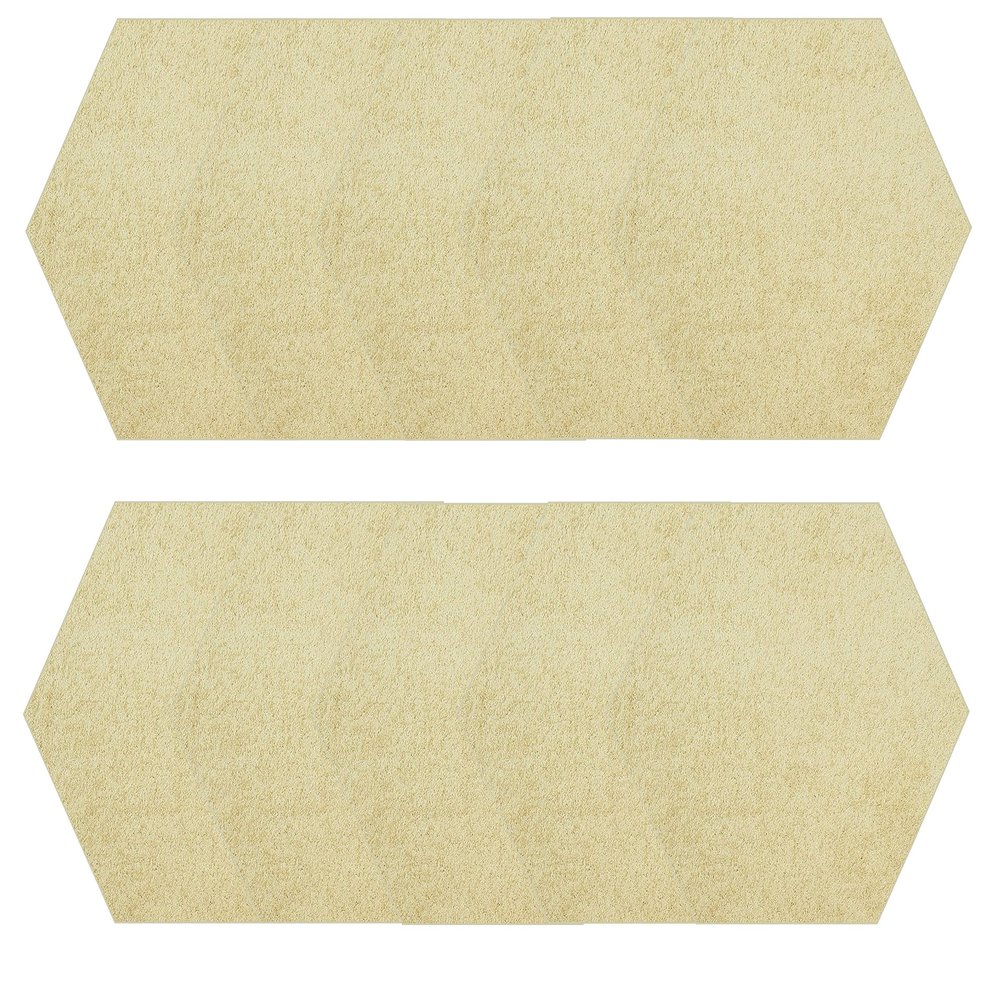 Furnish my Place Modern Plush Solid Yellow Color Rug - Pets and Kids Friendly Rug, Indoor/Outdoor Mat, Area Rugs Great for Kids, Pets, Event, Wedding, Living Room, Made in USA, 2' Hexagon - Set of 10