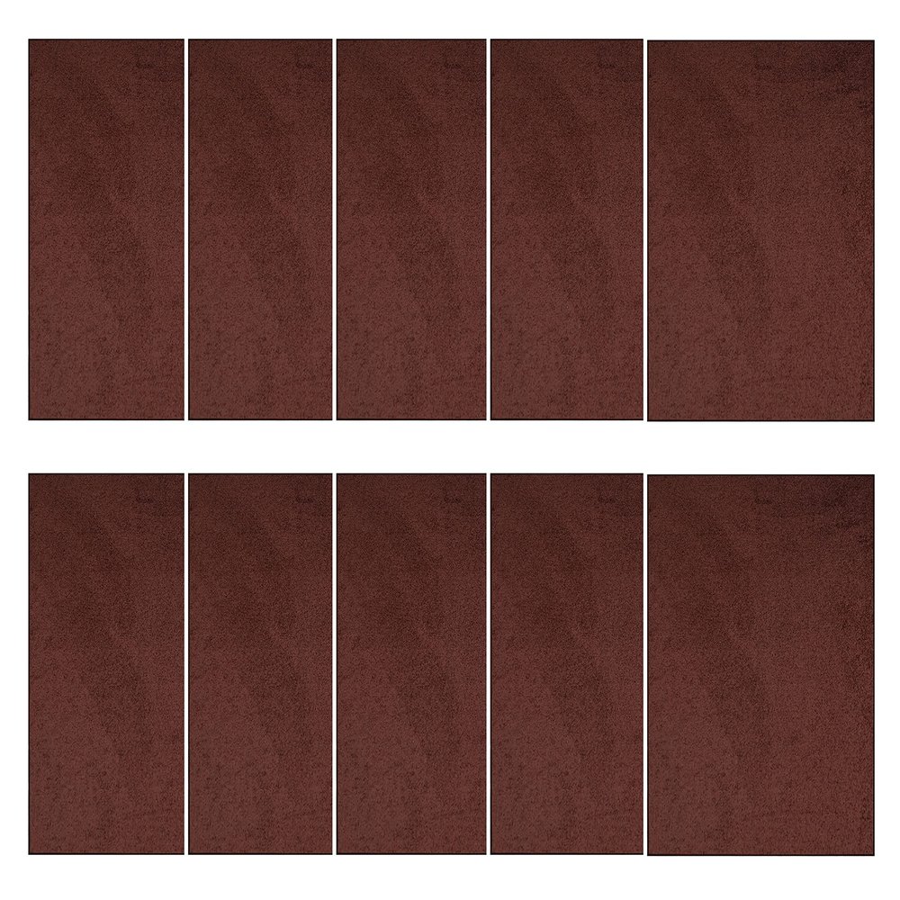 Furnish my Place Modern Plush Solid Chocolate Color Rug - Pets and Kids Friendly Rug, Indoor/Outdoor Mat, Area Rugs Great for Kids, Pets, Living Room, Made in USA, 1.5' x 2.25' Rectangle - Set of 10