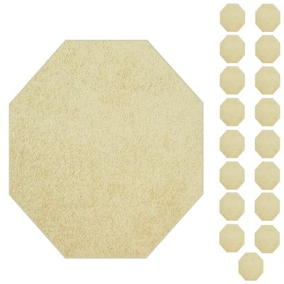 Furnish my Place Modern Plush Solid Yellow Color Rug - Pets and Kids Friendly Rug, Indoor/Outdoor Mat, Area Rugs Great for Kids, Pets, Event, Wedding, Living Room, Made in USA, 2' Octagon - Set of 20