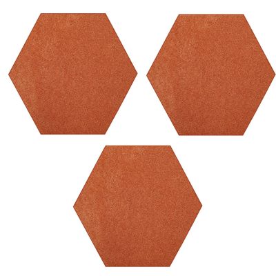 Furnish my Place Modern Plush Solid Orange Color Rug - Pets and Kids Friendly Rug, Indoor/Outdoor Mat, Area Rugs Great for Kids, Pets, Event, Wedding, Living Room, Made in USA, 2' Hexagon - Set of 3