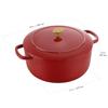 BALLARINI Bellamonte Cast Iron 7.5-qt Round Dutch Oven - Pomodoro Red view 3