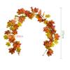 2 Pack Fall Garland, 68.89 inch Fall Decor Maple Leaf, Foliage Mantle Vine Artificial Fall Decorations for Home, Fireplace, Mantle, Front Door, Thanksgiving Decor (# 2) view 4