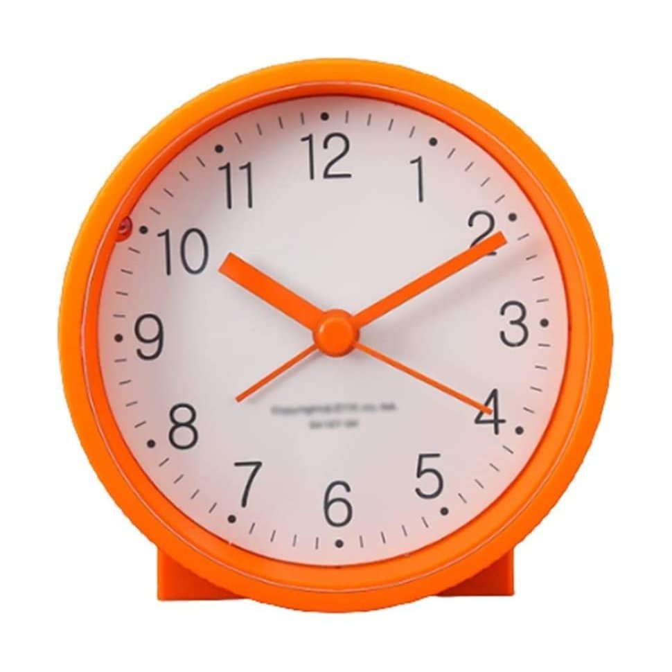 Analog Alarm Clock with Night Light and Arabic Numerals Easy to Read Silent Non Ticking Alarm Clock Great for Heavy Sleepers