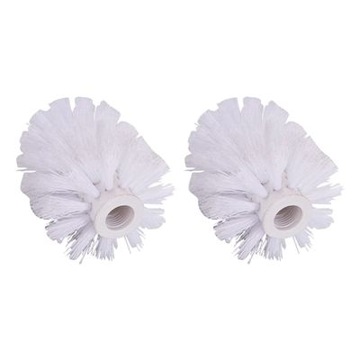 2pcs Toilet Brush Replacement Heads Easy to Install Fits Holders Suitable for Bathroom and Kitchen Cleaning No Dead Corners Plastic Design
