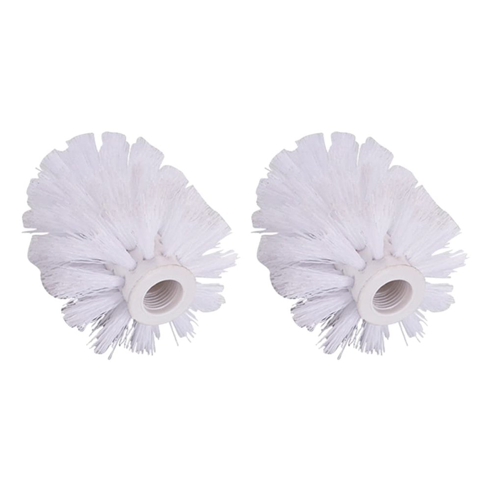 2pcs Toilet Brush Replacement Heads Easy to Install Fits Holders Suitable for Bathroom and Kitchen Cleaning No Dead Corners Plastic Design