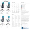Steelcase Gesture Office Desk Chair with Headrest, Cogent Connect Tangerine 5S17 Fabric, Medium Seat Height, Light on Dark Frame, Lumbar Support, and Hard Floor Casters view 3