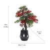 Artificial Bonsai Tree Creative Artificial Bonsai Tree with Ceramic Flower Pots Red and Green Leaves Fake Plant Decor for Office and Home Living Room Fake Plants view 2