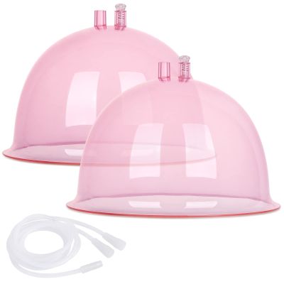 Titoe Buttocks Vacuum Cups 230mL Vacuum Therapy Cupping Machine Accessories Butt Suction Cups with Y-Hose,A Pair