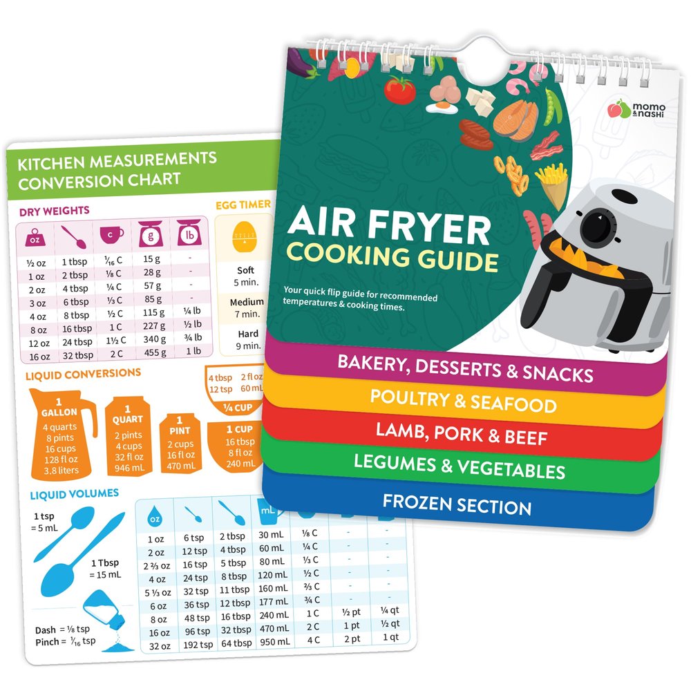 Air Fryer Cheat Sheet & Kitchen Conversion Magnets