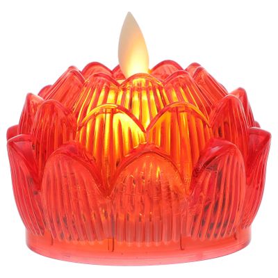 Uonlytech 6pcs Led Lotus Lamp Flower Lights for Home Decor Buddha Vibrant Atmosphere for Meditation Prayer and
