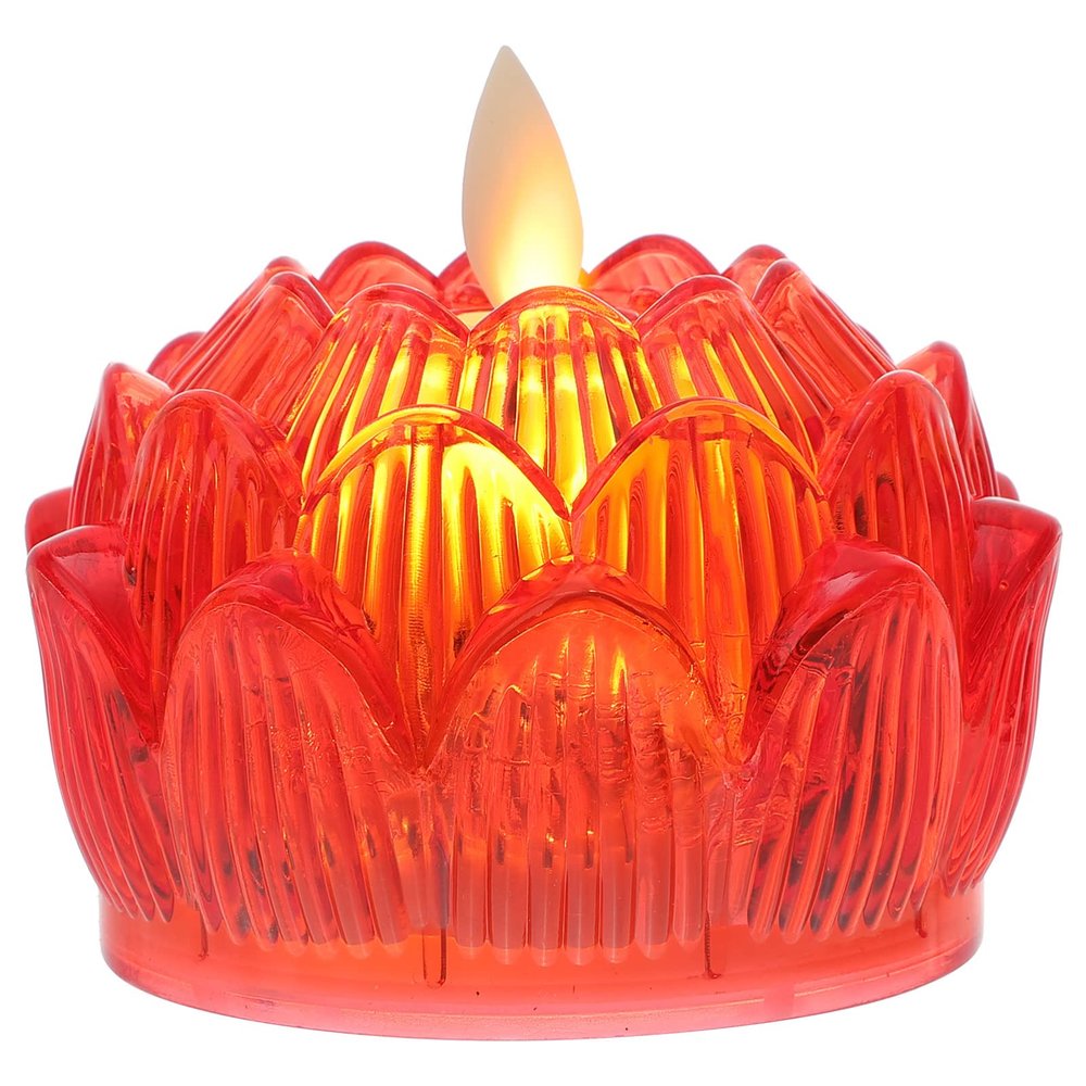 Uonlytech 6pcs Led Lotus Lamp Flower Lights for Home Decor Buddha Vibrant Atmosphere for Meditation Prayer and