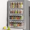 Mystozer 4 Pack Magnetic Spice Rack Organizer, Space Saver for Refrigerator and Microwave Oven, Metal Fridge Shelf, White view 1