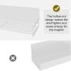 Mystozer 4 Pack Magnetic Spice Rack Organizer, Space Saver for Refrigerator and Microwave Oven, Metal Fridge Shelf, White view 3
