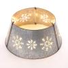 Vintage Snowflake Silver Metal Christmas Tree Collar view 2