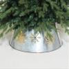 Vintage Snowflake Silver Metal Christmas Tree Collar view 4