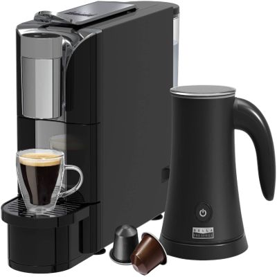 Capsule Coffee Maker & Milk Frother Black