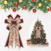 Estivaux Large Christmas Bows for Wreath, Christmas Wreath Bows Black Red Buffalo Plaid Bows Xmas Snowflake Bows Natural Burlap Tree Topper Bows for Front Door Christmas New Year Decorations view 1